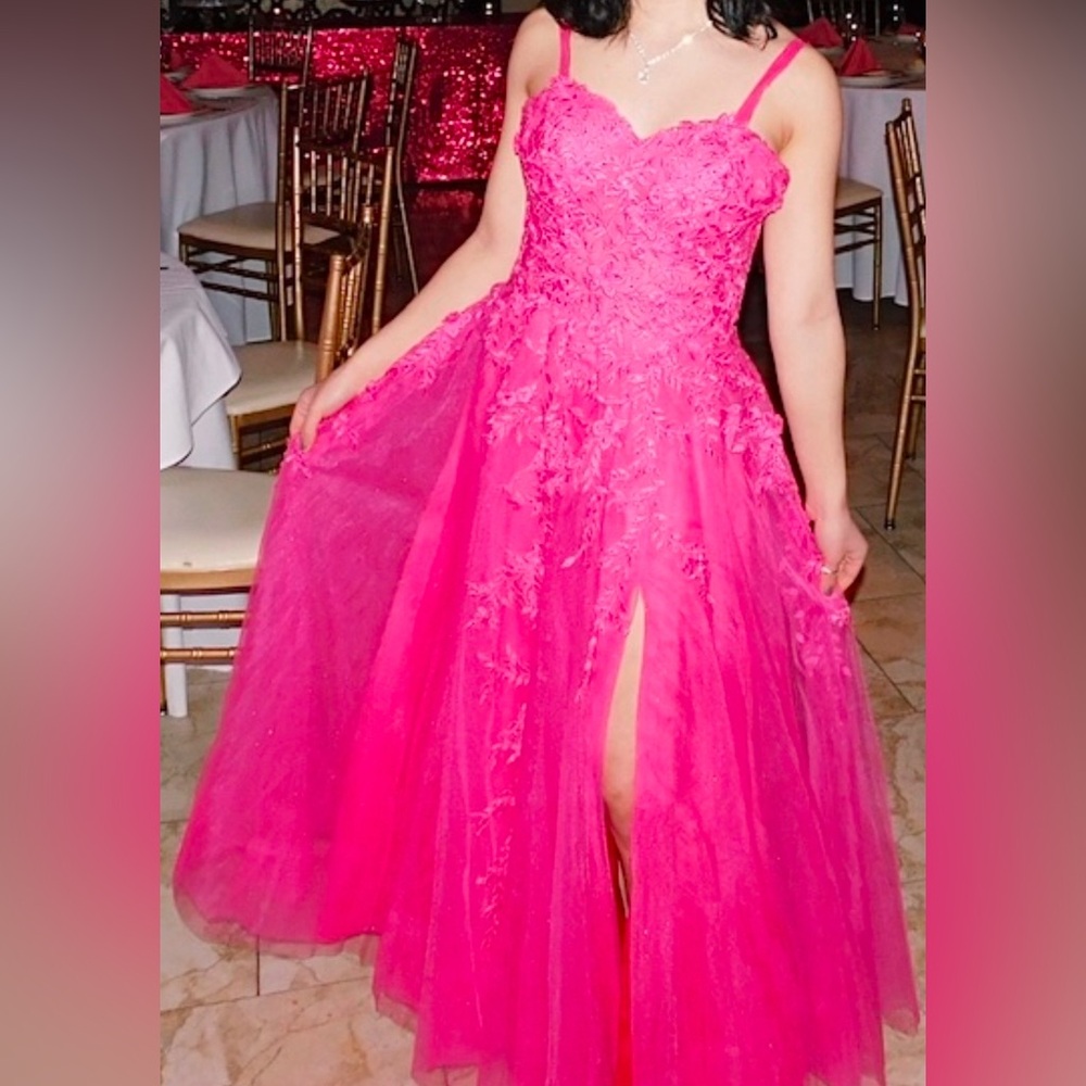 Hot Pink Ballgown Dress